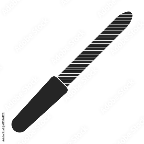 Nail file icon in black style isolated on white background. Make up symbol stock vector illustration.