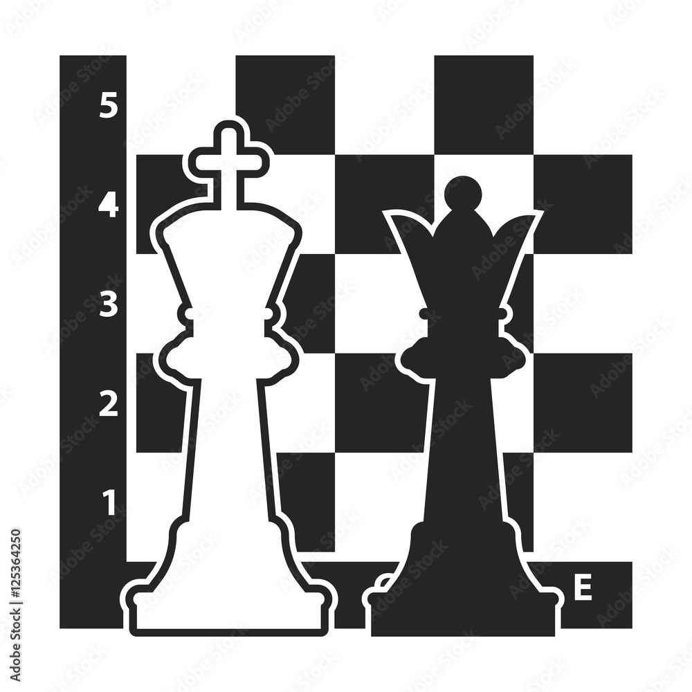 Vektorová grafika „Chess icon in black style isolated on white background.  Board games symbol stock vector illustration.“ ze služby Stock | Adobe Stock