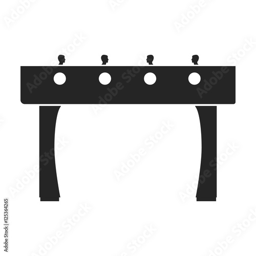 Table football icon in black style isolated on white background. Board games symbol stock vector illustration.