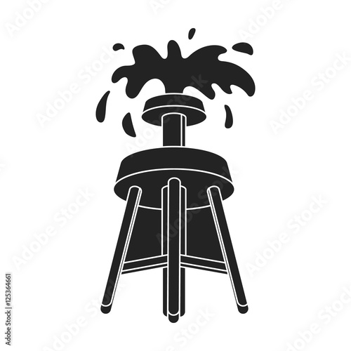 Oil rig icon in black style isolated on white background. Arab Emirates symbol stock vector illustration.