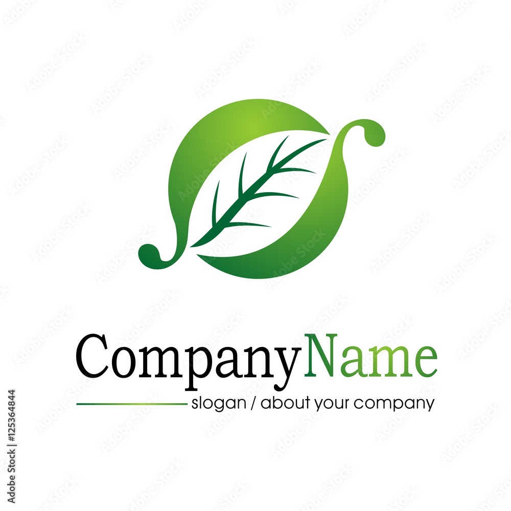 Fototapeta premium leaf vector logo