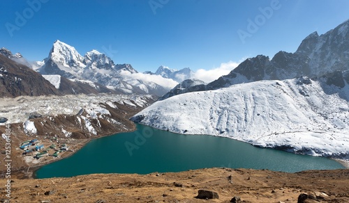 Dudh Pokhari Tso or Gokyo lake, Gokyo village photo