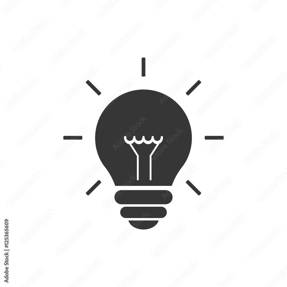 Light bulb icon. Idea sign. Lamp icon on white background. Vector illustration. Trendy flat style for graphic design, web site. Light bulb icon. Idea sign. Lamp icon on white background. Vector illustration. Trendy flat style for graphic design, web site.