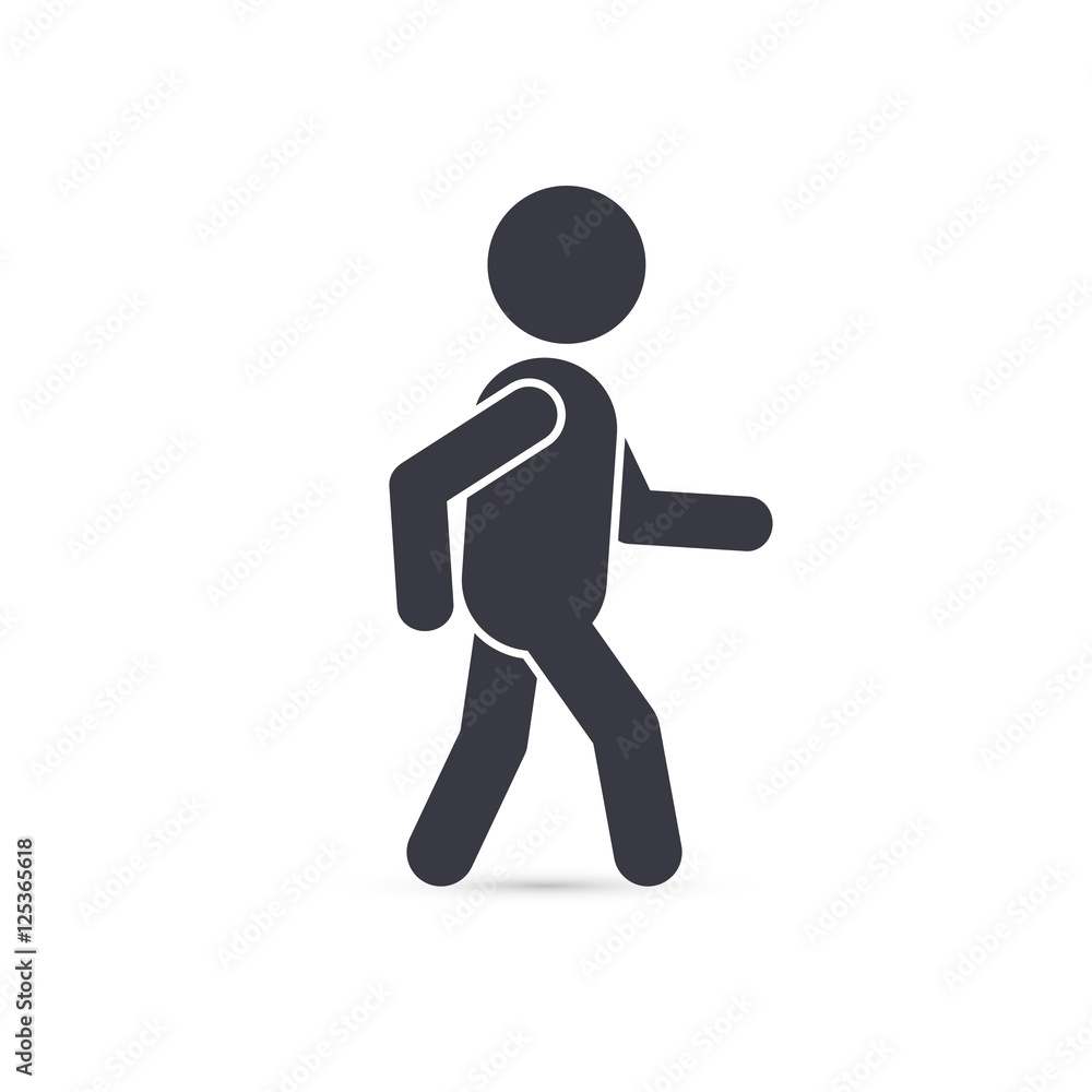 Walking man monochrome silhouette vector isolated illustration. Walking man monochrome silhouette vector isolated illustration.