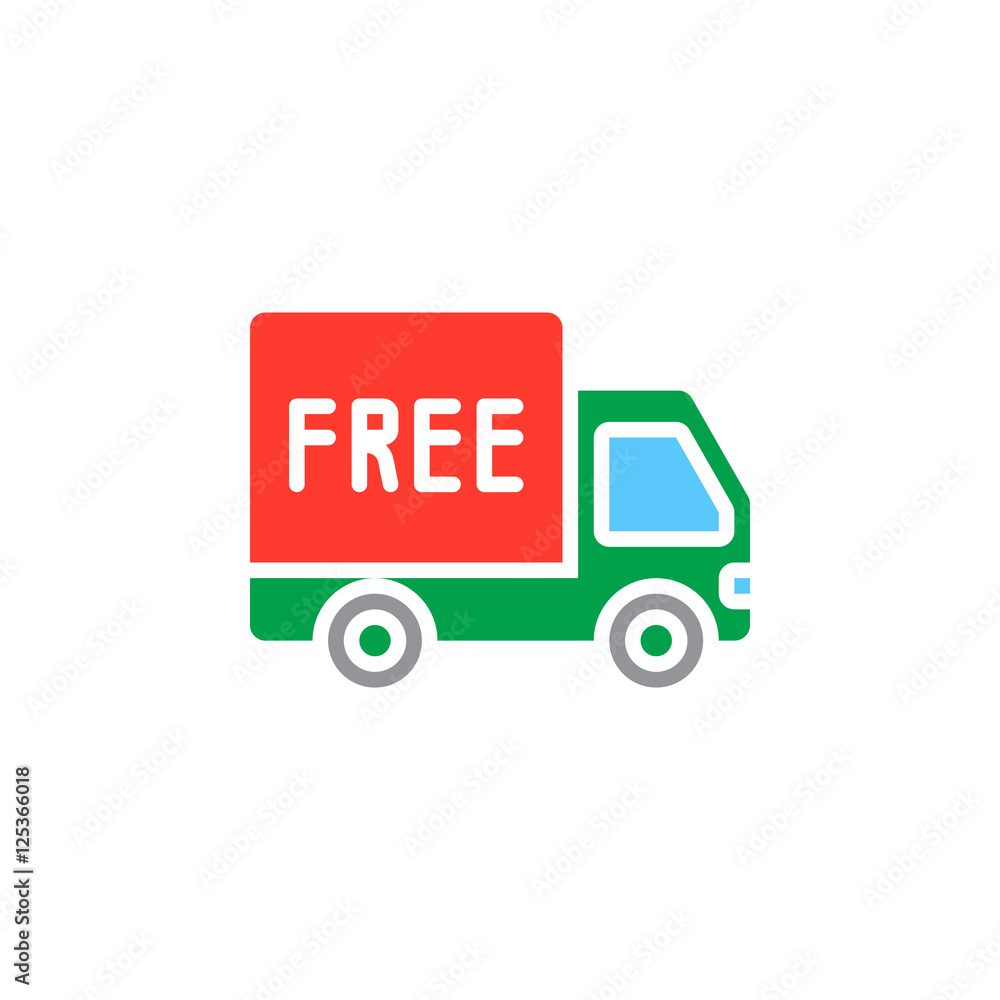 free shipping symbol, truck icon vector, filled flat sign, solid colorful pictogram isolated on white, logo illustration free shipping symbol, truck icon vector, filled flat sign, solid colorful pictogram isolated on white, logo illustration