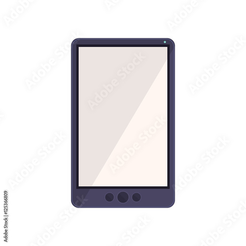 tech touch cellphone with buttons vector illustration