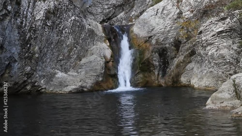 Pretty waterfall over rocks