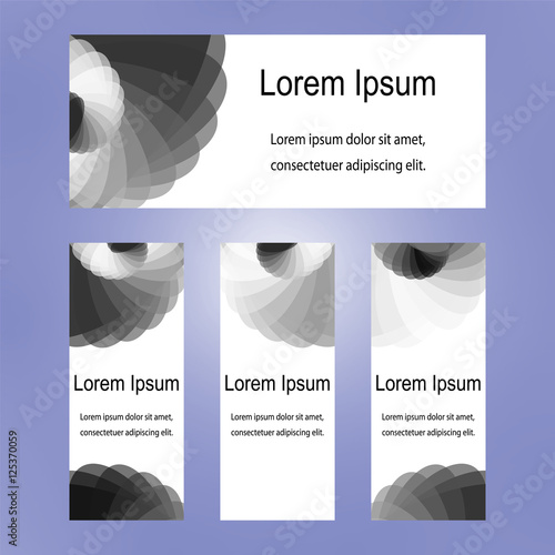 Monochrome Transparent Overlapping Ellipses Design. Templates for Fliers, Banners, Badges, Posters, Stickers and Advertising Actions. Iridescent Abstract Background. Vector Illustration