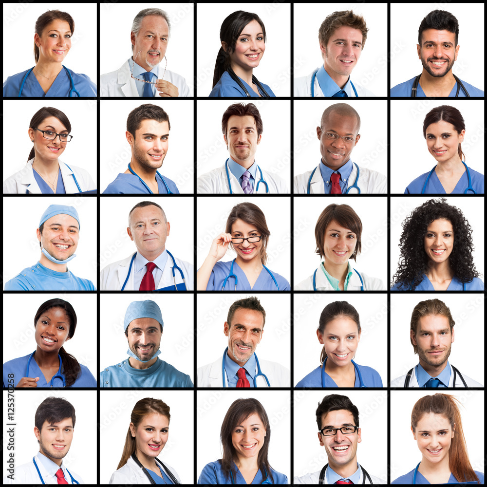 Large collection of doctors faces Large collection of doctors faces