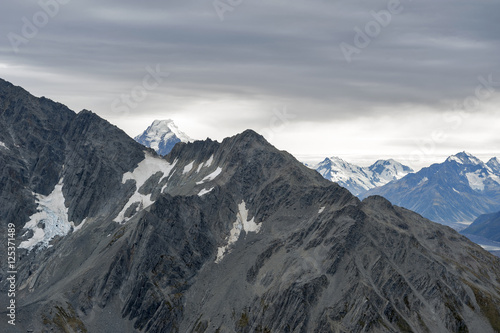 Mountain range at Aoraki Mount Cook National Park, New Zealand © jiggotravel