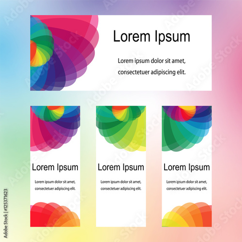 Colorful Transparent Overlapping Ellipses Design. Templates for Fliers, Banners, Badges, Posters, Stickers and Advertising Actions. Abstract Background. Vector Illustration