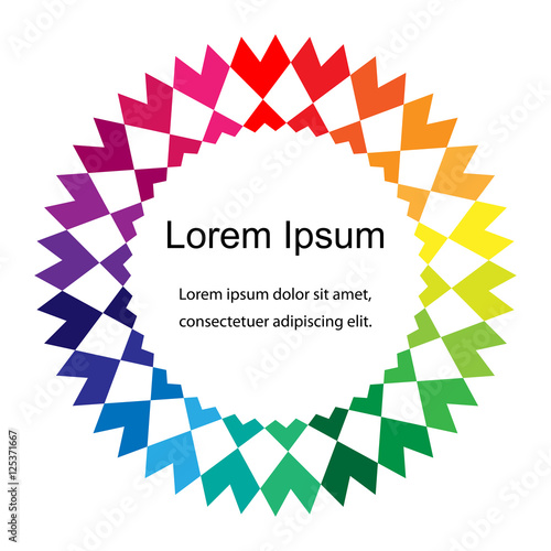Vector Illustration.Colorful Circle. Template for Visiting Cards, Labels, Fliers, Banners, Badges, Posters, Stickers and Advertising Actions.