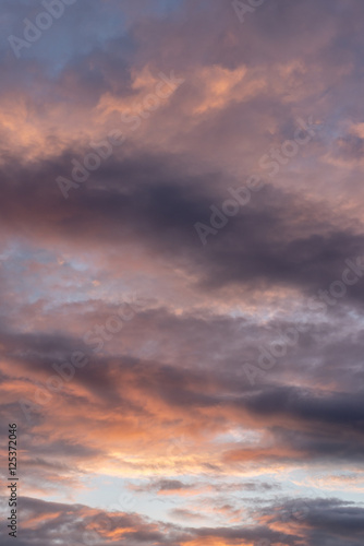 Cloudy sky in sunset