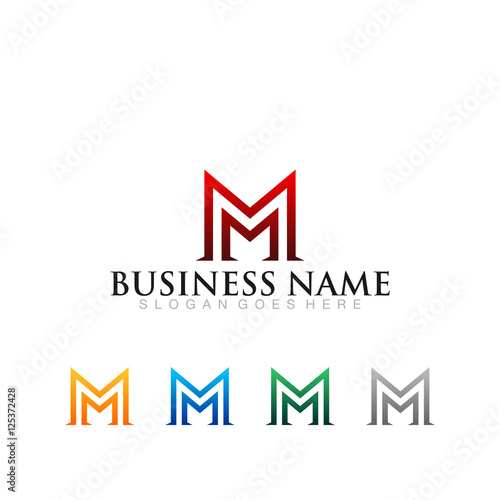 Modern M Colorful - Vector Logo Icon
