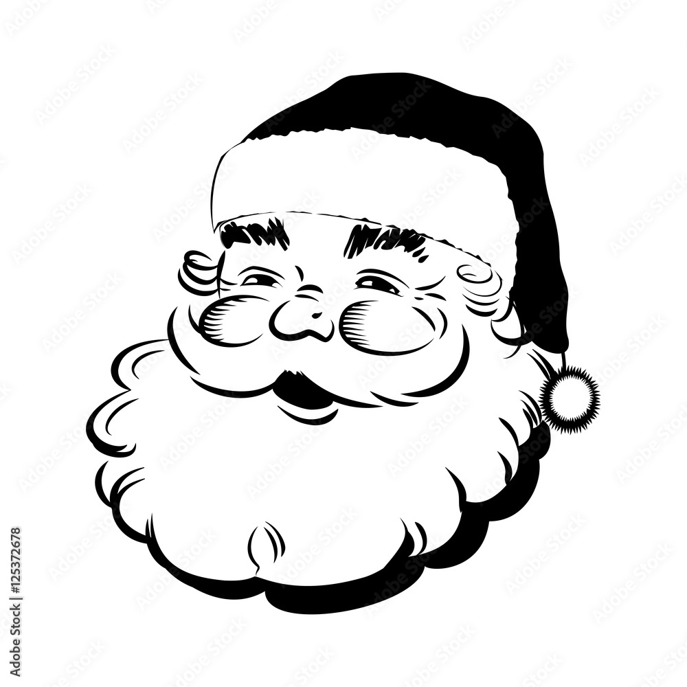 Obraz premium Santa Claus smiling - Retro Clip Art