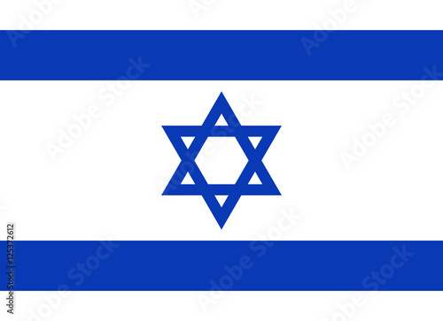 Official vector flag of Israel . State of Israel .