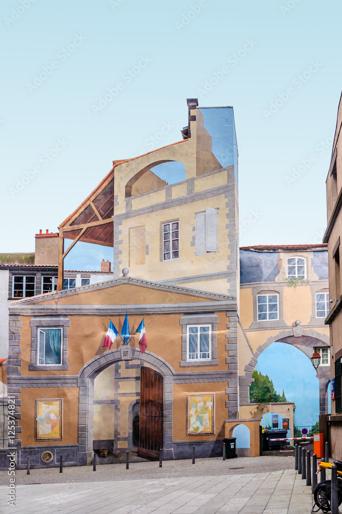Obraz premium Mur peint trompe l'oeil à Clermont Ferrand