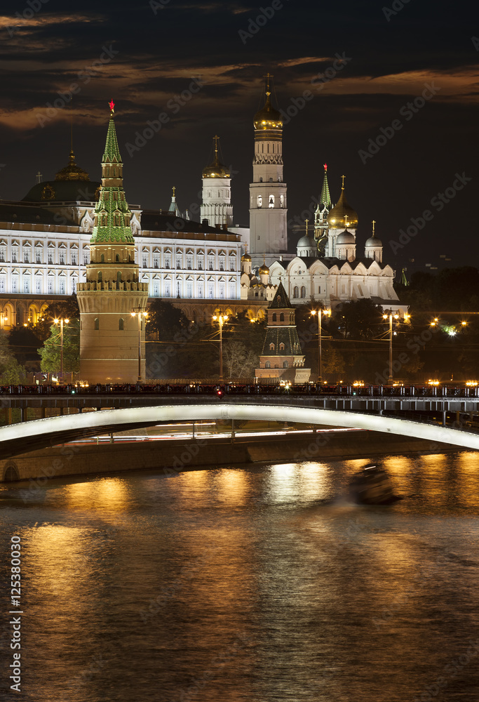 Night view of Moscow Kremlin