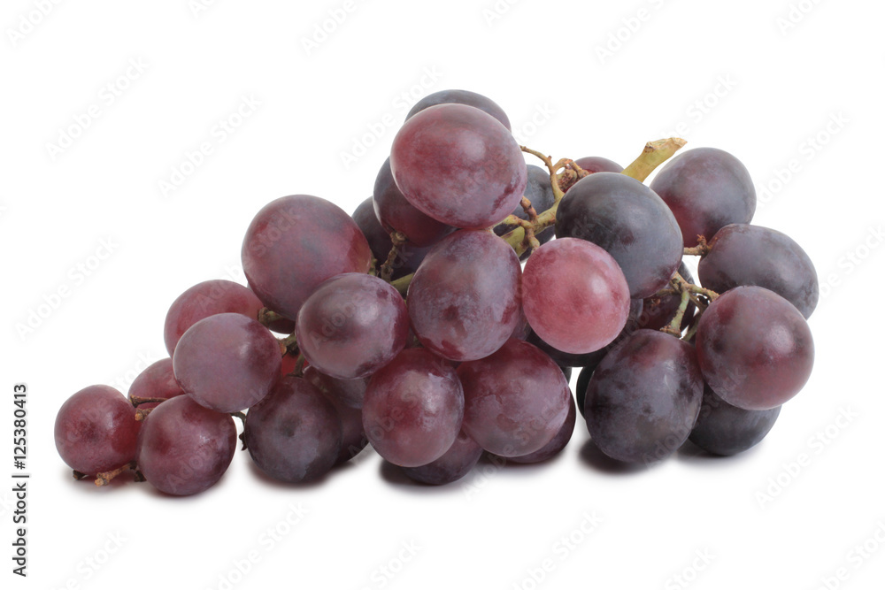 Fresh grapes on white background