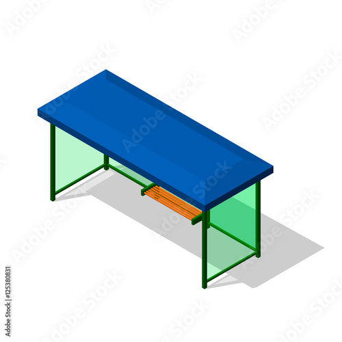 Busstop. Isolated on white ...
