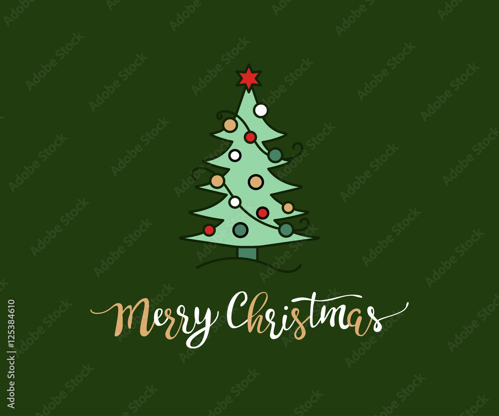 Vector handdrawn Christmas lettering Vector handdrawn Christmas lettering