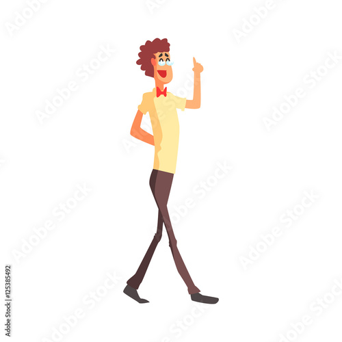 Flamboyant Thin And Tall Know-it-all Guy Character