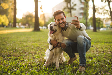 Selfie with a dog