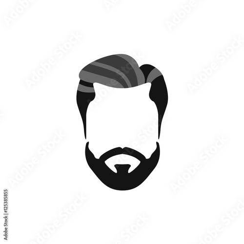 Hipster Male Hair and Facial  Style With Beard  Chevron Moustache