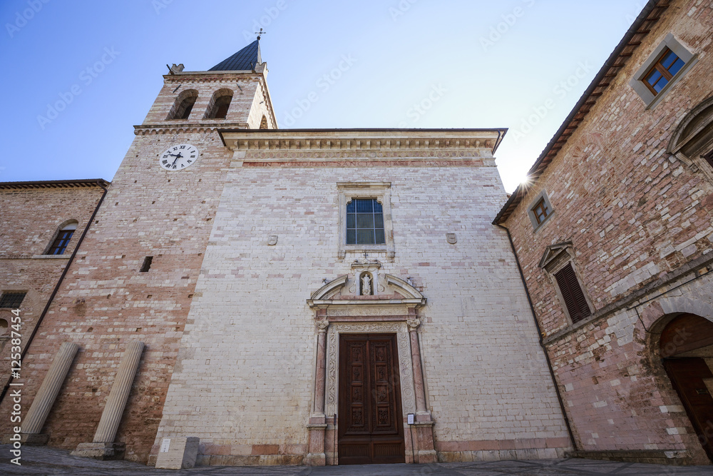 Spello. Saint Maria Maggiore church in Umbria in Italy