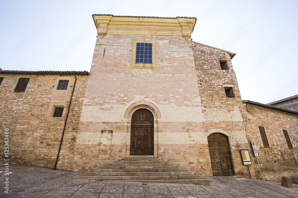Saint Andrea church in Spello in Umbria in Italy. 