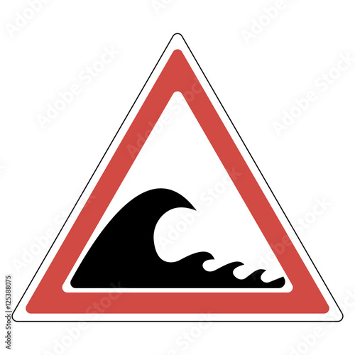 sign danger tsunami