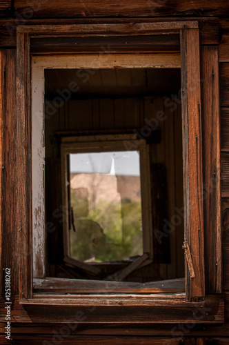 Window View In Abandoned Cabin 