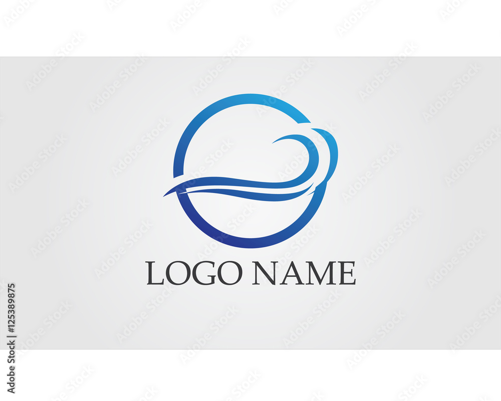 Wave logo Stock Vector | Adobe Stock