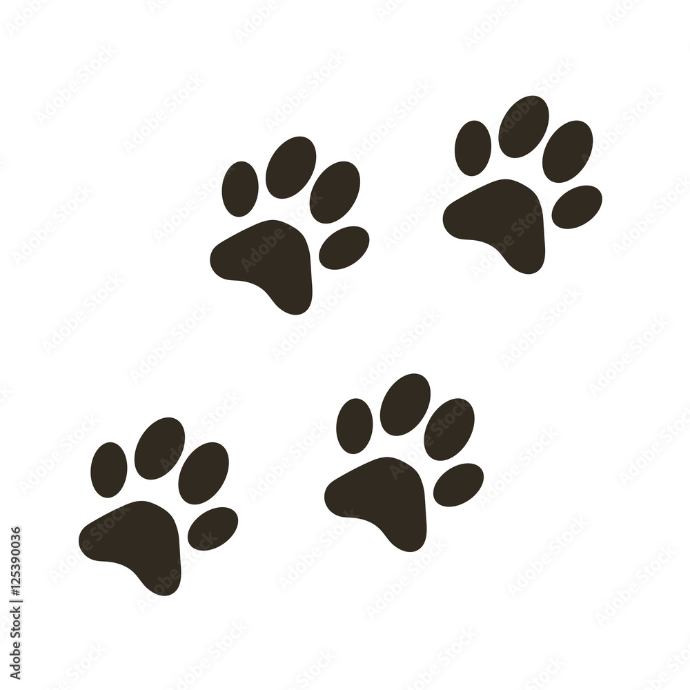 Animal paw icon vector Animal paw icon vector