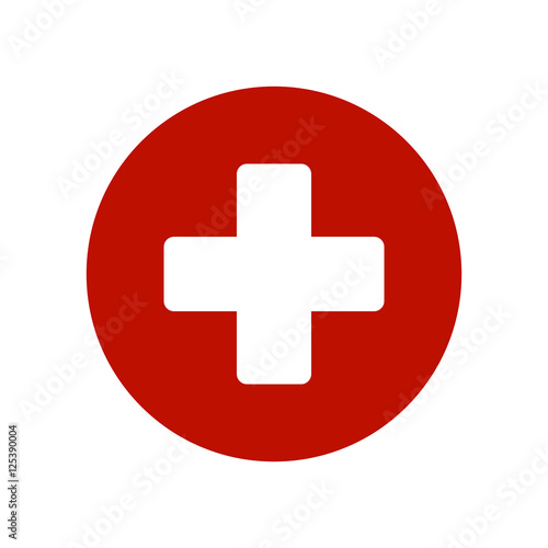 Red Medicine sign icon vector