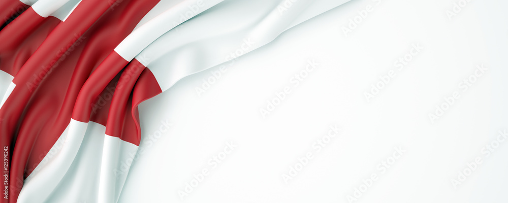 Naklejka premium Flag of England on white background