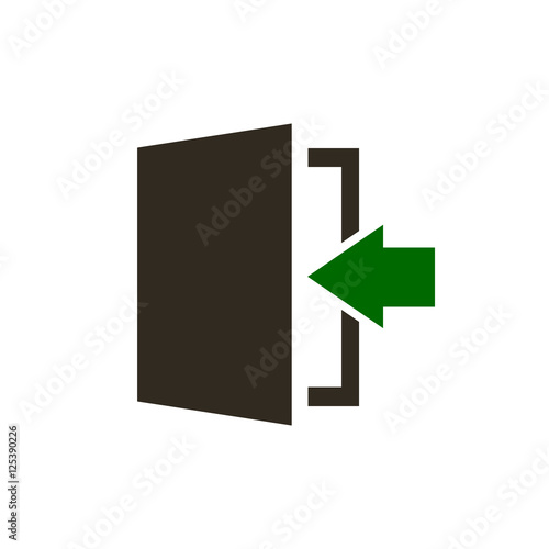 Door icon, enter icon vector