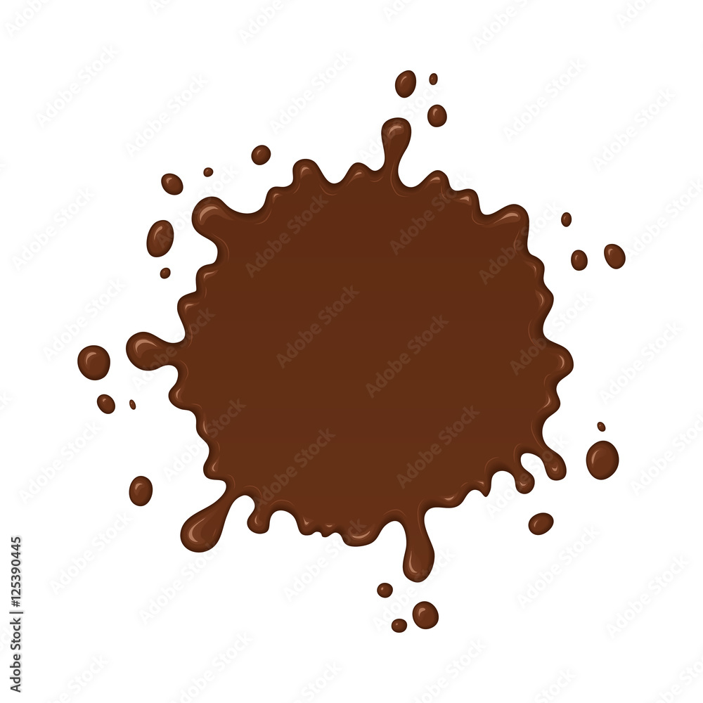 Chocolate splash blot with drops Chocolate splash blot with drops