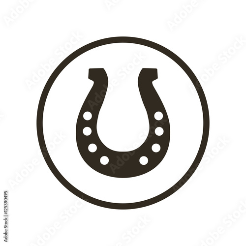 Horseshoe icon vector