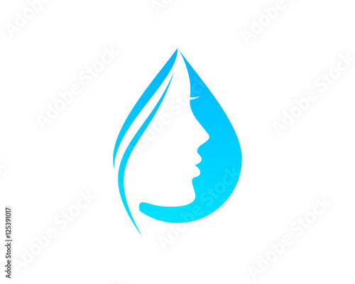 Water Beauty Logo Design Template Element