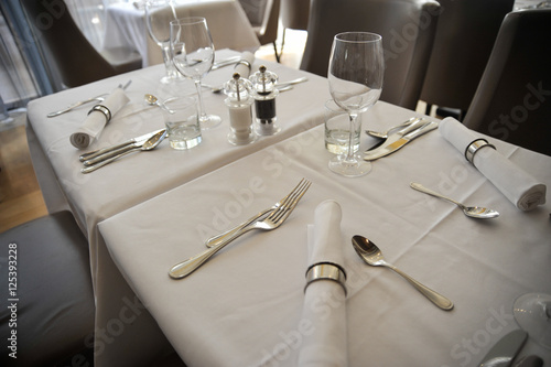 Elegant table arrangement in restaurant © mrstam