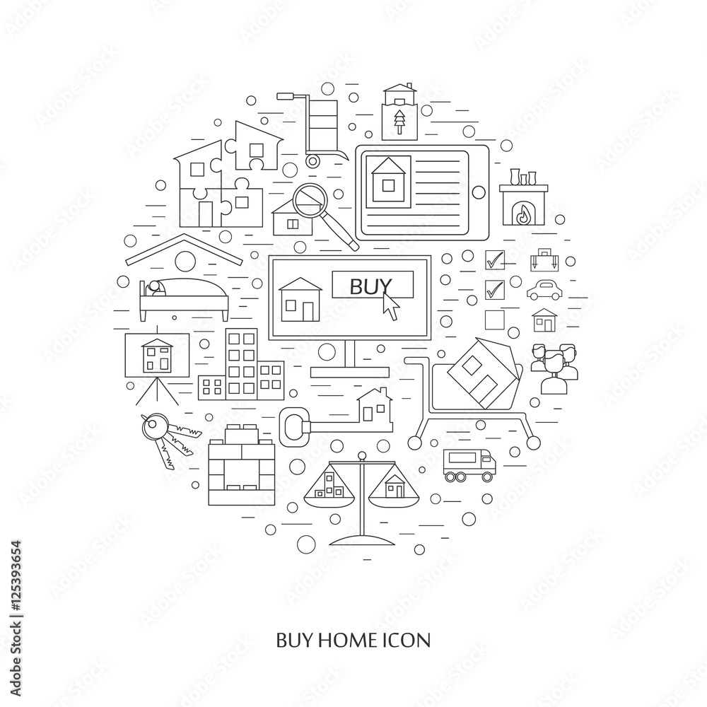 Buy home vector icon set Buy home vector icon set