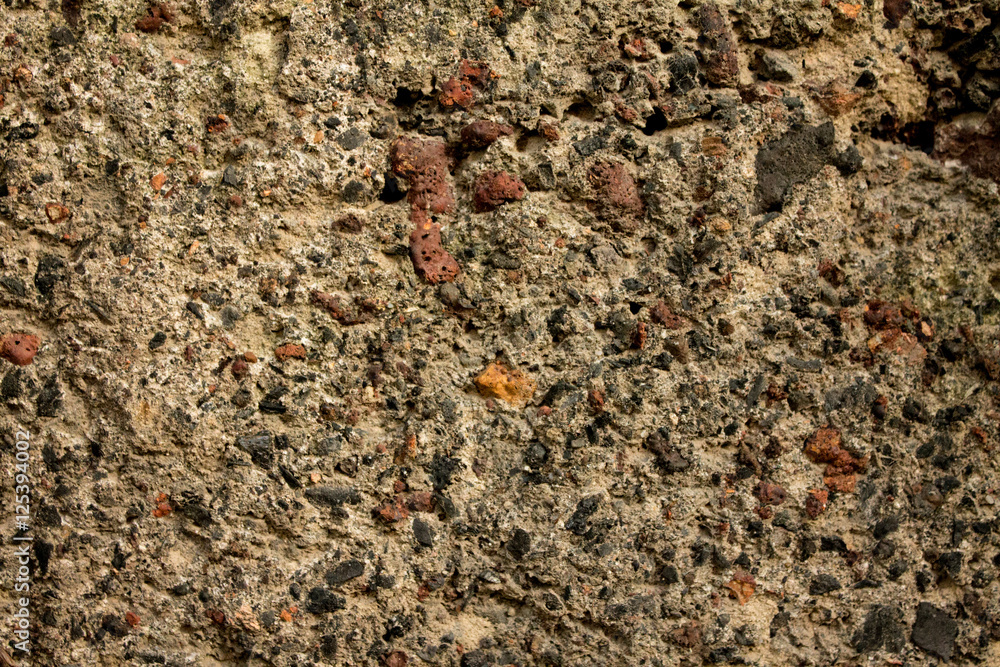 with pebbles wall with pebbles wall