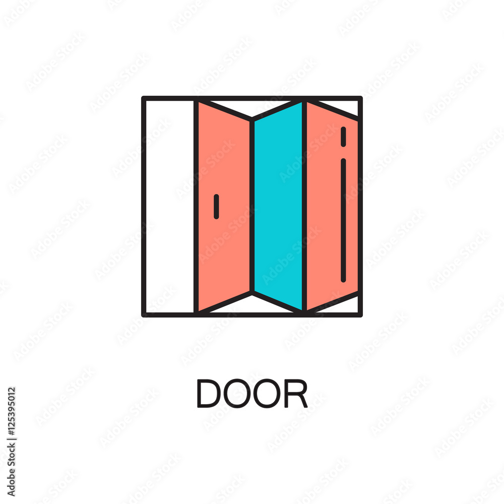 Door line icon.