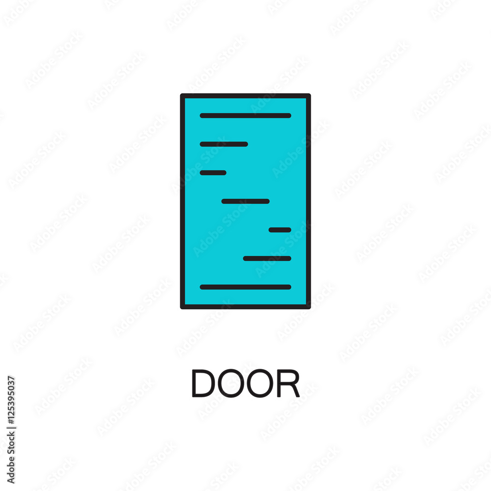 Door line icon. Door line icon.