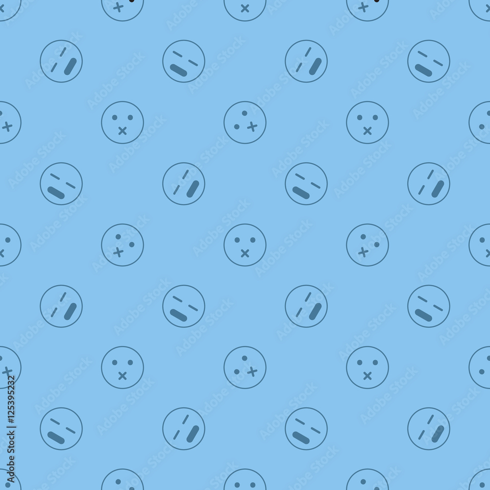 Emoticon seamless pattern in color background. Emoticon seamless pattern in color background.