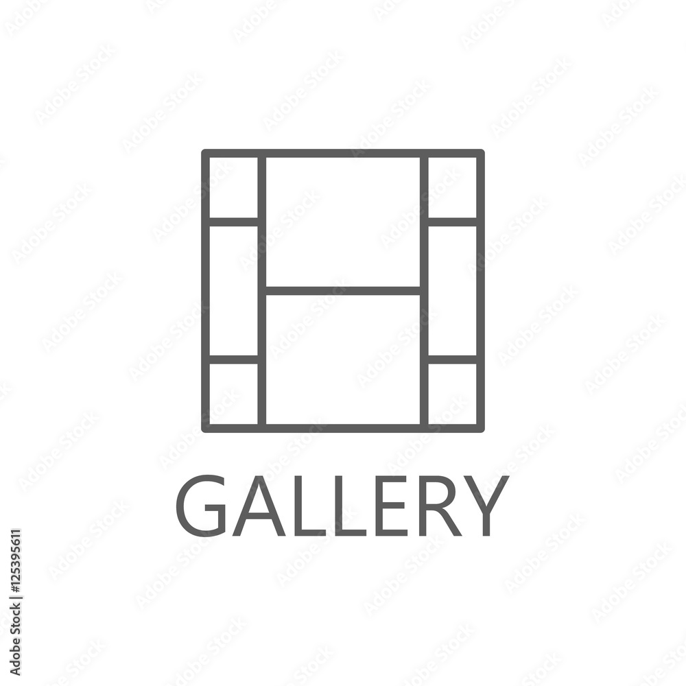 Gallery icon, simple gallery icon gallery symbol. Gallery icon, simple gallery icon gallery symbol.