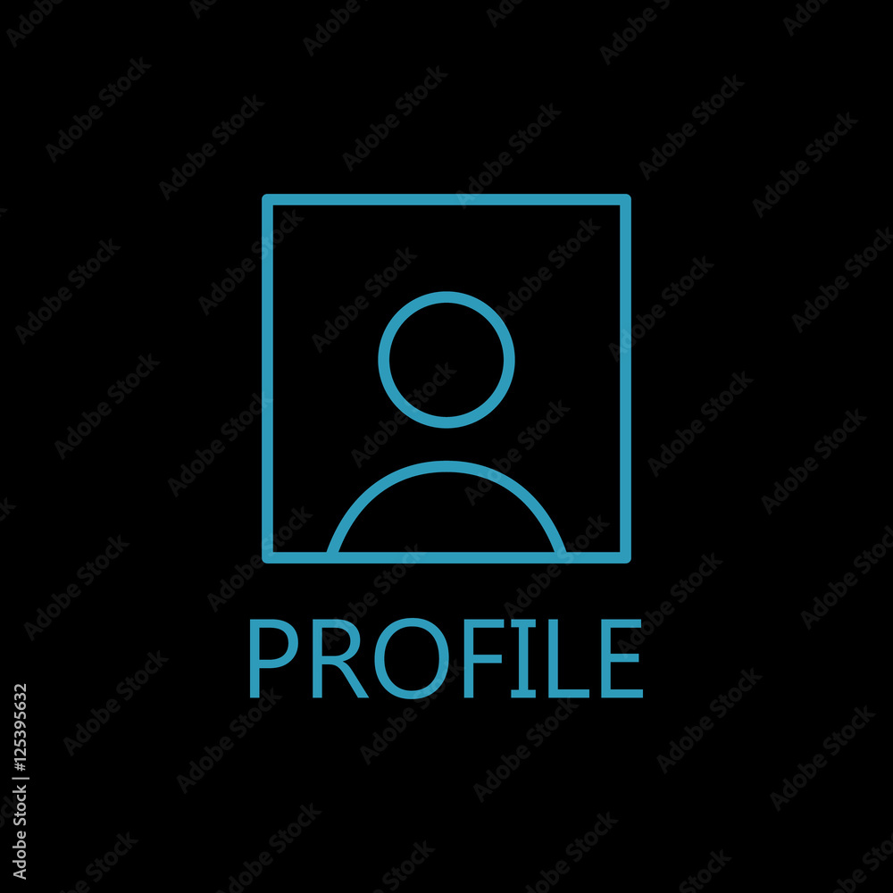 Businessman line icon. Profile outline pictogram. Businessman line icon. Profile outline pictogram.