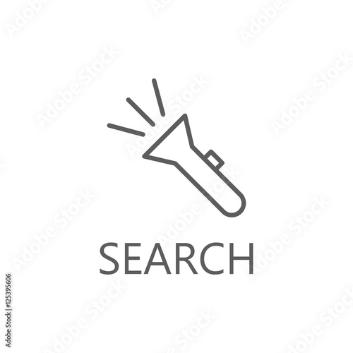 Flashlight line icon.