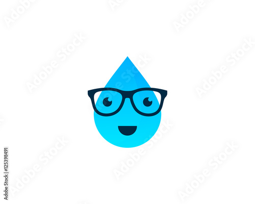 Geek Water Logo Design Template Element